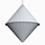 Modern Half & Half Pendant Cone, Multiple Finishes 3D model small image 2