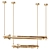 Luxury Brass & Glass Ceiling Lamp 3D model small image 1