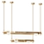 Luxury Brass & Glass Ceiling Lamp 3D model small image 2
