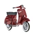 Sleek Vespa Piaggio Scooter 3D model small image 1