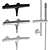 Vita Thermostatic Shower Mixer with Sliding Bar 3D model small image 2