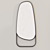 Peyton Oval Steel Floor Mirror 3D model small image 2