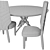 Sleek & Stylish Boulevard Dining 3D model small image 5