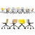 Arper Catifa 53 Trestle Chair & Meety Plastic Table Set 3D model small image 1