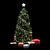 Elegant Christmas Tree Set with Decorations 3D model small image 1