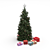 Elegant Christmas Tree Set with Decorations 3D model small image 2