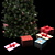 Elegant Christmas Tree Set with Decorations 3D model small image 3