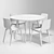 Modern Arper AAVA Chair Set with Gher Table 3D model small image 10