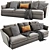 Sleek Molteni Sloane 3-Seater Sofa 3D model small image 4