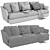Sleek Molteni Sloane 3-Seater Sofa 3D model small image 5