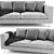 Modern BoConcept Indivi 2-Seater Sofa 3D model small image 2