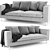 Modern BoConcept Indivi 2-Seater Sofa 3D model small image 3