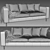 Modern BoConcept Indivi 2-Seater Sofa 3D model small image 4