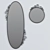 Versatile Oval and Round Mirrors, EKNE, IKEA 3D model small image 1