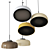 Sleek Turmeric Pendant Light 3D model small image 1