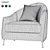 Elegant Gauche Chair: Divine Occasional Seating 3D model small image 6