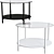 Vittsjö Vitshö White Glass Coffee Table 3D model small image 1