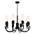 Elegant Gold Pendant Chandelier 3D model small image 1