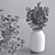 Whimsical Gypsophila Jar Bouquet 3D model small image 2