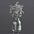 Whimsical Gypsophila Jar Bouquet 3D model small image 3