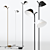 Elegant White Peek Floor Lamp 3D model small image 1