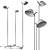 Elegant White Peek Floor Lamp 3D model small image 2