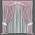 Versatile Curtain Set: Adjustable Color & Transparency | 3D Max 2018 3D model small image 1