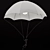 Parachute Sculptural Handmade Metal Lamp 3D model small image 4