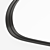 Peyton Black Steel Asymmetrical Mirror 3D model small image 2