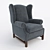 Elegant Cannes Armchair 3D model small image 7