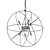 Sleek Metal Circles Pendant 3D model small image 1