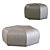 Luxury Italian Pouf: Kingsley 3D model small image 3
