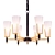 Modern Brass and Glass Pendant Light 3D model small image 1