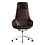 Arper Aston 5-Way Swivel Armchair 3D model small image 2