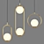 Modern Loft HICO Double Gold Pendant 3D model small image 2