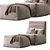 Compact Leather Lounge Chair 3D model small image 3