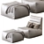 Compact Leather Lounge Chair 3D model small image 4