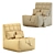 ErgoCozy Nano Lounge Chair 3D model small image 5