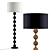 Hugo Barbell Floor Lamp: Modern Elegance in Brass 3D model small image 2