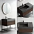 Nic Design Elen 90: Stylish Vanity Unit & Illuminated Round Mirror 3D model small image 1