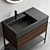 Nic Design Elen 90: Stylish Vanity Unit & Illuminated Round Mirror 3D model small image 2
