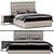Elegant Tufted Ducale Bed 3D model small image 1
