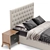 Elegant Tufted Ducale Bed 3D model small image 2