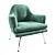 Chic Chloe Armchair - Elegant Comfort 3D model small image 1