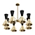 Modern Cairo Black and Yellow Chandelier 3D model small image 1