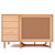 Adjustable Color Rattan Sideboard with Drawers 3D model small image 4