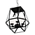 Marble Gem Hanging Chandelier 3D model small image 1