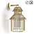 Golden Birdcage Wall Lamp 3D model small image 1