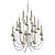 Classic Chrome Chandelier with Curved Metal Arms 3D model small image 1