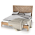 Elegant Solid Wood King Bed 3D model small image 1